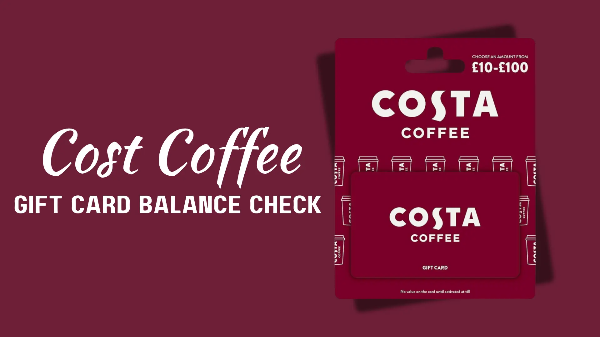 Costa Gift Card Balance Check