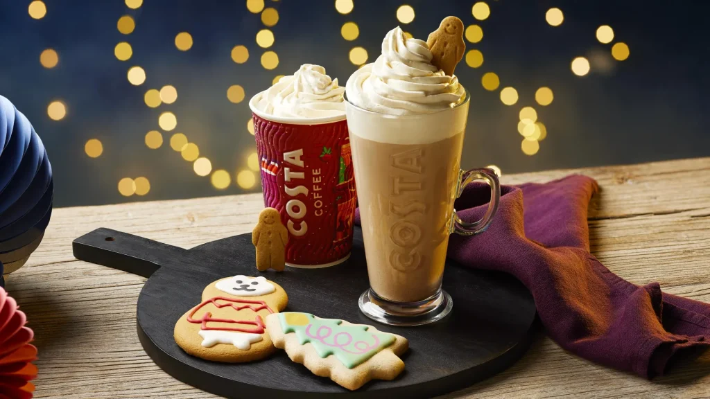 Costa Coffee Christmas Menu